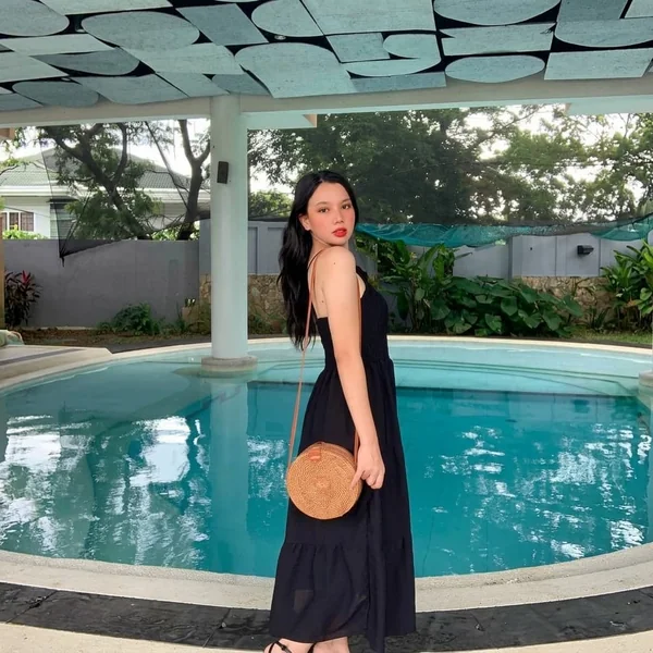 Black Smocked Tiered Maxi Dress