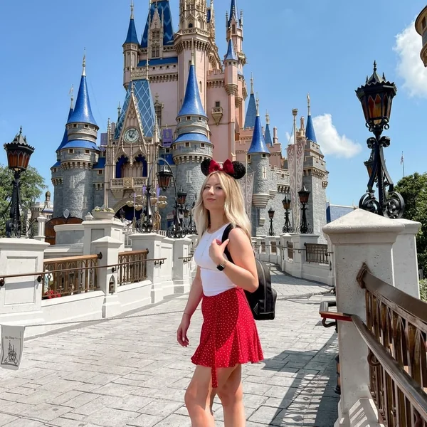 Red Polka Dot Minnie Wrap Skirt Style