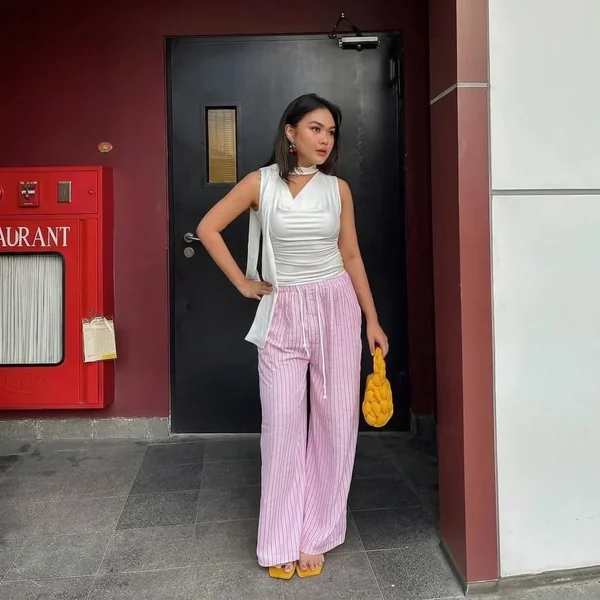 White Scarf-Neck Halter Top