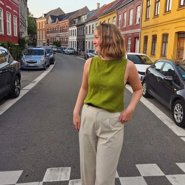 Effortless Chic in an Olive Green Knit