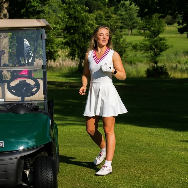 Sporty V-Neck Tennis Dress