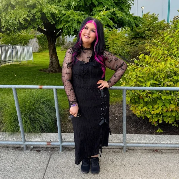 Sheer Lace Sleeve Midi Dress