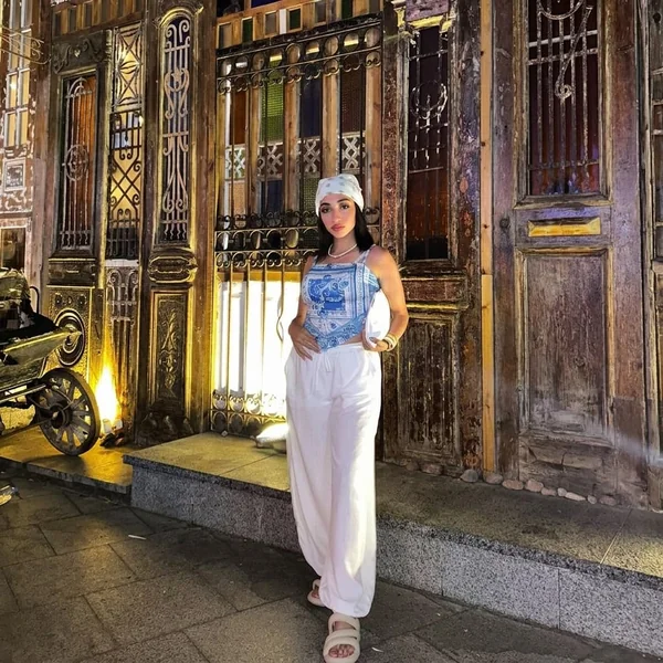 Mediterranean Porcelain Scarf Top