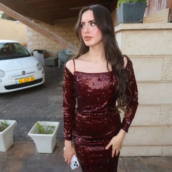 Glamorous Burgundy Sequin Mini Dress