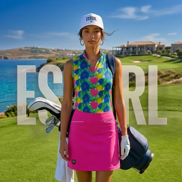 Vibrant Floral Print and Pink Skort