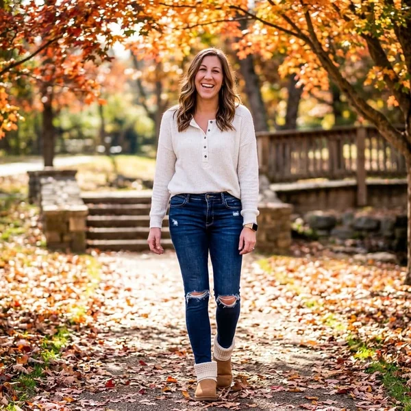 Cream Speckled Thermal Henley