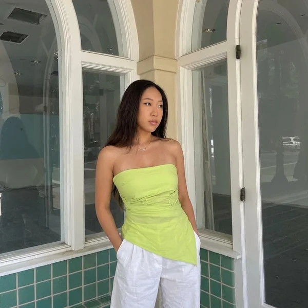 Lime Green Strapless Tube Top
