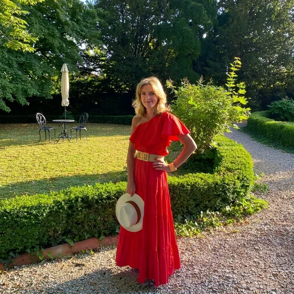 Ruffled One-Shoulder Maxi Dress