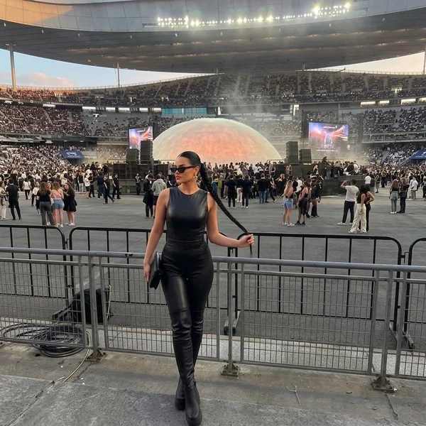 All-Black Leather Tank & Fitted Pants