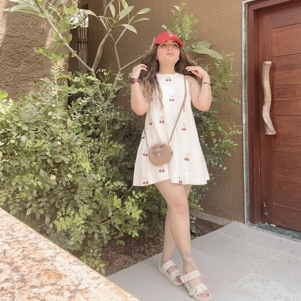 Cherry Print Trapeze Mini Dress