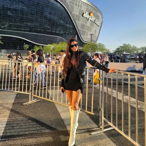 Mini Bodycon Dress & White Knee-High Boots
