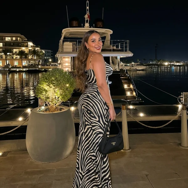 Zebra Print Cami Maxi Dress