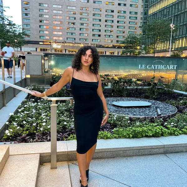 Classic Black Cowl-Neck Midi Dress