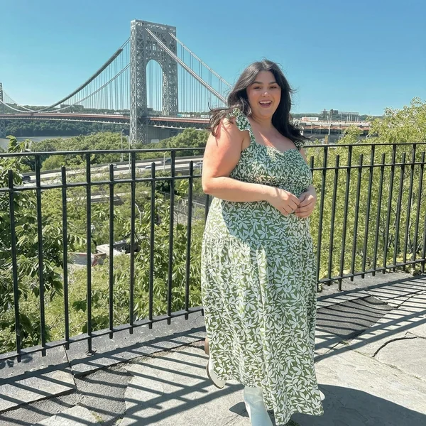 Green Botanical Smocked Tiered Maxi Dress