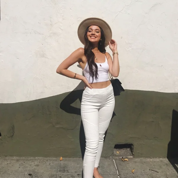 White Moto Leggings & Crop Top