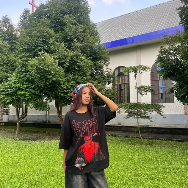 Printed Bandana with Graphic Streetwear Tee
