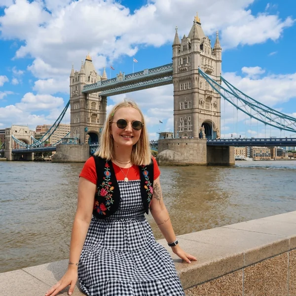 Embroidered Vest & Gingham Pinafore