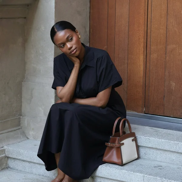 Minimalist Black Shirt Dress