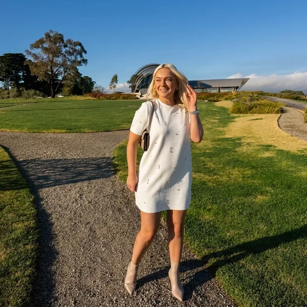Embellished White Shift Mini Dress