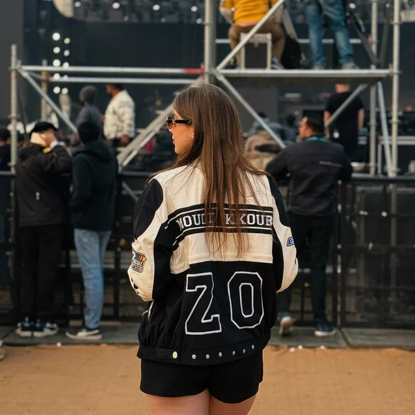 Biker Racing Jacket with Black Shorts