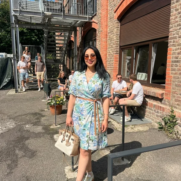 Floral Watercolor Wrap Dress