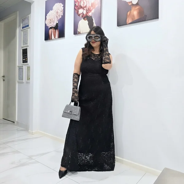 Elegant Black Lace Gown
