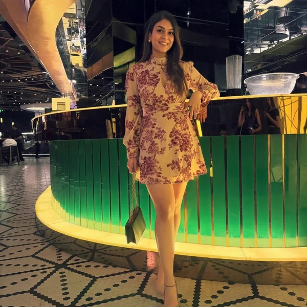 Floral Keyhole Mini Dress
