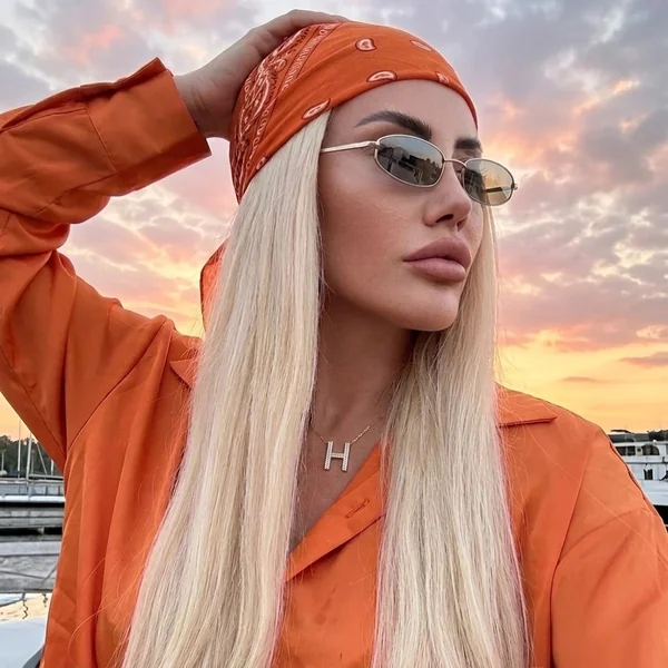 Vibrant Orange Monochromatic Bandana Look