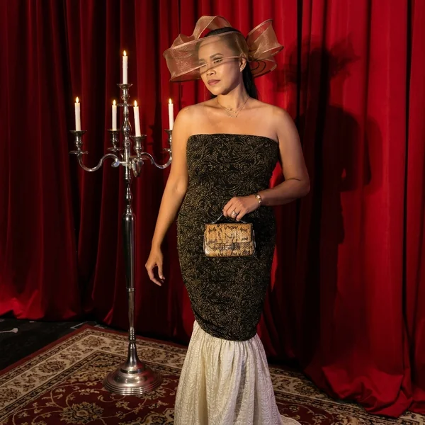 Gold Jacquard Mermaid Gown
