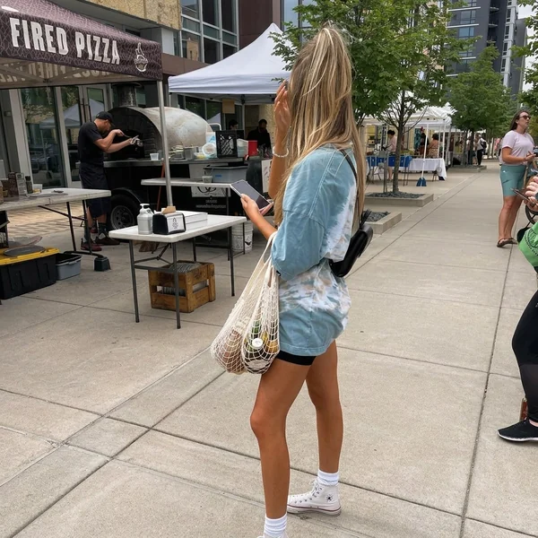 Oversized Tie-Dye Tee and Biker Shorts