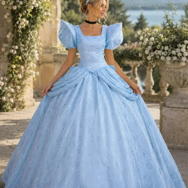 Sky Blue Cinderella Ballgown