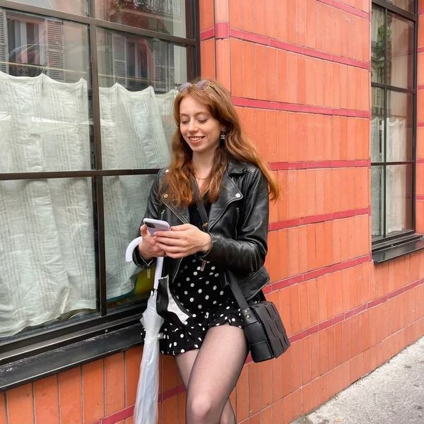 Polka Dot Mini & Leather Jacket