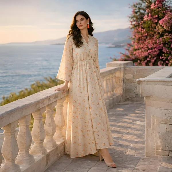 Floral Chiffon Maxi Dress