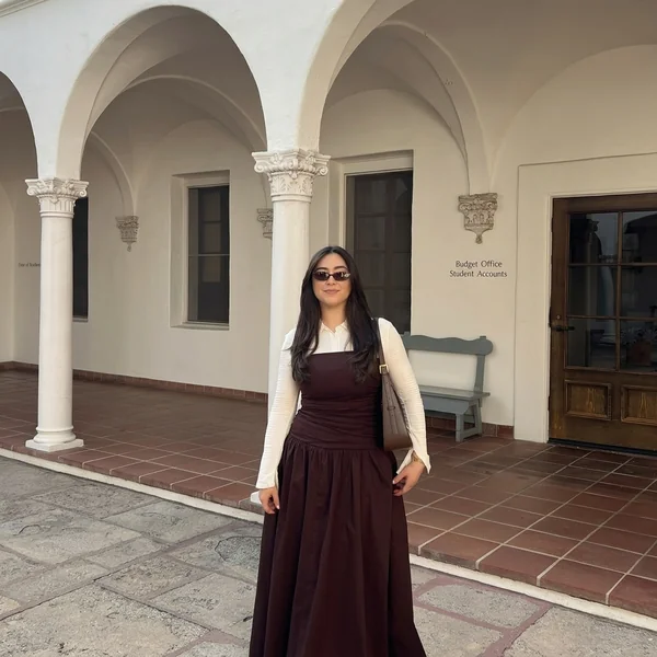 Chocolate Layered Drop-Waist Maxi