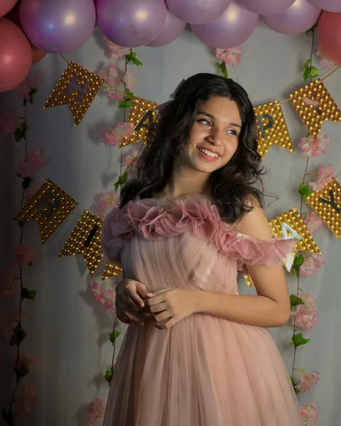 Dusty Rose Ruffled Off-the-Shoulder Tulle Dress