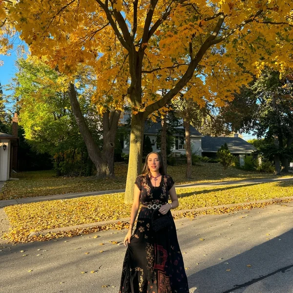 Black Floral Print V-Neck Maxi Dress