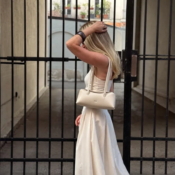 Cream Linen Corset Midi Dress