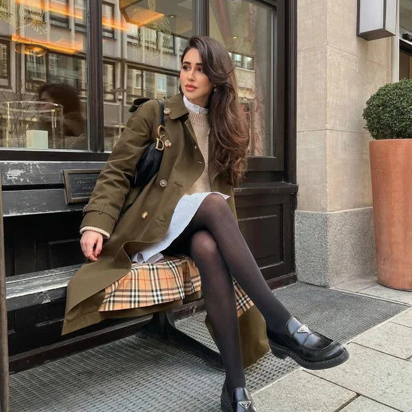 Khaki Olive Layered Trench